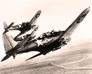 U.S. Navy Dauntless dive bombers